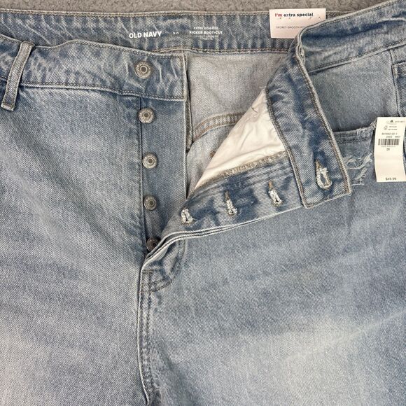 Old Navy Kicker Bootcut Jeans Womens Size 20 Light Wash Secret Smooth Pockets - Picture 8 of 10